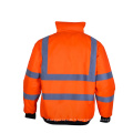 Haute visibilité Vestes réfléchissantes sur la sécurité des hommes en molleton orange